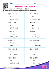 Multiplication & Division